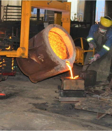 Molten metal at Vexila foundry
