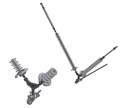 Typical V-suspension Line Hardware String